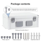 Outdoor Electrical Junction Box, ABS Water Resistant Enclosure with Internal Mounting Panel & Hinged Cover (15" H x 11" L x 6" W)