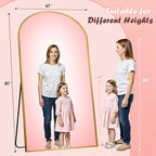 Full Length Mirror, 81" x 41" Arched Full Body Mirror Large Standing Floor Mirrors, Mirrors for Bedroom, Bathroom, Living Room Standing or Wall Leaning, Gold