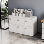 2 Drawers Vertical File Cabinets - 17.8" Deep Lockable Filing Cabinet - Metal Storage Cabinets for Home Office to Hanging Files Letter/Legal/F4/A4 Size