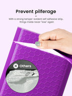 GSSSUSA Bubble Mailers 4x8 Inch 50 Pack Padded Envelopes Usable Size 4x7 Inch Shipping Envelopes Self Seal Small Packaging Shipping Bags for Mailing Jewelry, Small Business, Purple