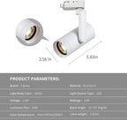 LED 12W Dimmable Track Lighting Heads with 10° to 55° Adjustable Beam Angle H Type 97 CRI 3000K Warm White Ceiling Spotlight for Accent Task Art, 1080lm, White, 4 Pcs