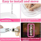inShareplus 22.8"x 11.8" Open Signs for Business, Super Bright Sign Open, Neon Open Sign with ON/OFF Switch adapter, Electric Light up Sign for Stores, Restaurants Window (Pink&White Vertical)