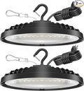 200W UFO LED High Bay Light, 28,000LM LED Shop Lights Fixture, 5000K, Replace 600W Halogen, 120VAC, Plug & Play Lighting for Warehouses, Workshops, Garages, and Barns – ETL Listed, 2 Pack
