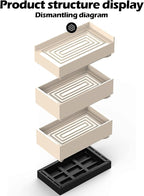 Furniture Risers, Tclouda Bed/Sofa/Desk/Table/Chair Leg/Fridge Lifts to 1.5, 3 and 4 in, Rectangle Adjustable Risers Blocks for Extenders, Heavy Duty Supports Up to 1300 Lbs, 4 in-Apricot-Rectangle