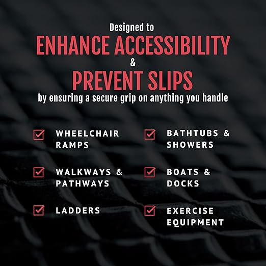 CATTONGUE GRIPS Non-Abrasive Grip Tape Wrap - 2” Thick Heavy-Duty, Waterproof Anti-Slip Tape for Wrapping Tools, Bats, Gym Equipment - Indoor & Outdoor Anti-Slip Solution (Black, 10ft)