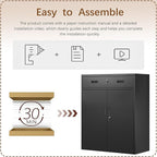 Metal Storage Cabinet, 36 Inch Tall Metal Storage Cabinet with Doors and Shelves, Pantry Cabinets with Drawer for Kitchen Storage, Garage Cabinet for Living, Dining Room, Assemble Required.