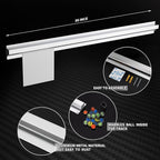 36 Inch Aluminum Ticket Holder Rail with 2 Receipt Stabbers for Restaurant, Kitchen, Bar