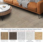 ALTRUISTIC Heavy Duty Commercial Carpet Tiles 24" x 24", 18 Pcs/72 sq ft (FlexLok tabs Included),Non-Slip Soft Square Carpet Floor Tile for Office Bedroom Living Room Kitchen Garage Gym (Khaki)
