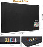 Large Bulletin Board - 72 X 48 inches Cork Board with 30 Pushpin, 6' x 4' Felt Cork Board Notice Pin Board, Self-Adhesive Vision Board Mood Board Foldable Photo Board for Wall (Black)