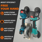 MUTUACTOR Updated Magnetic Hooks Heavy Duty,40lbs Anti-Scratch Garage Large Magnet Hooks,2PCS Super Strong Magnetic Garage Hooks for Organizing Impact Drivers Trailer Cord Garden Tool Box
