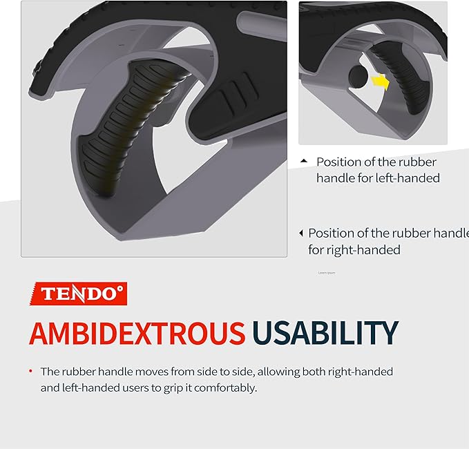 Heavy Duty Shipping Tape Dispenser: TENDO° Premium Line – Reusable, Replaceable, Eco-Friendly 2’’ Master Piece Dispenser for Pros with Patented 10° Sloped Chromium Blades - P-2200 (4th Gen.)_Gray