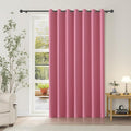 ChrisDowa Room Divider Curtain 120 Inches Long, Wide Blackout Sliding Door Curtain for Bedroom, Room Darkening Privacy Window Curtain for Patio Door (1 Panel Set, Pink, 100 x 120 Inch)