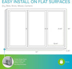 Ghent 36"x72" 3-Door Outdoor Enclosed Vinyl Bulletin Board, Shatter Resistant, with Lock, Satin Aluminum Frame - Ivory (PA33672VX-185), Made in the USA