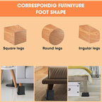 Bed Risers 2 inch, 3 inch, 4 inch, 6 inch or 8 inch Heavy Duty Furniture Risers, Up to 6000 Lbs L Shaped Design Bed Lifts Blocks for Couch Desk Sofa Table (Black, 6 Inch 6 Pack)