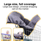 Baby Shopping Cart Cover, Polyester Foldable High Chair Cover, Infant Grocery Cart Cushion Liner with Storage Pouch for Infant, Toddler Shopping