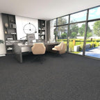 Carpet Tile 24” X 24” Self Adhesive Carpet Floor Tiles Anti-Slip Reusable Carpet Squares Peel and Stick Carpet Floor Tile Easy Install DIY for Bedroom Living Room (21, Dark Grey)