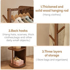 WoodsWhisper Full Length Mirror Coat Rack Solid Wood Floor Mirror 70"x16" Full Length Mirror with Stand Long Mirrors for Bedroom,Living Room