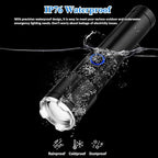 Magnetic Flashlights High Lumens Rechargeable, 990,000L High Lumens Super Bright LED Tactical Handheld Flash Light with 5 Modes, USB C, Zoomable Beam, Digital Power Display, IP76 Waterproof