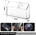Window Mount Business Card Holder with Suction Cups Acrylic Single Pocket Organizer Clear Card Holder Acrylic Display Storage for Home Office