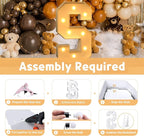 imprsv Marquee Light Up Letters, 3FT Marquee Letters for Birthday Baby Shower Wedding Decorations Light Up Letters for Engagement Party Decor, Large Marquee Letters for Party Decorations, Letter S