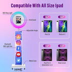JIYANG Portable Photo Booth Compatible with Any Ipad,Photo Booth Mchine with ChackTok PhotoBooth VIP Member,Customize Personalized Logo,Perfect for Parties,Wedding and Events(Wihte,Honeycomb Case)