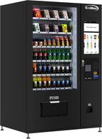 KoolMore Refrigerated Snack Vending Machine with 60 Slots and 22 Inch Touch Screen with CC Reader and Bill Acceptor in Black (KM-VMRT-50-BR)