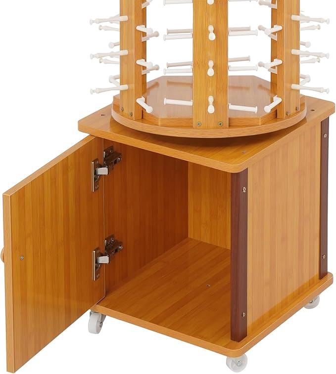 Sunglasses Display Stand, 108 Pairs Wooden 360° Rotating Sunglass Eyeglass Holder Organizer, Glasses Hanger Storage Rack for Retail Commercial Display, L14.2*H66.1in, Brown