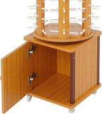Sunglasses Display Stand, 108 Pairs Wooden 360° Rotating Sunglass Eyeglass Holder Organizer, Glasses Hanger Storage Rack for Retail Commercial Display, L14.2*H66.1in, Brown