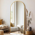 Large 71"x30" Arched Full Length Mirror, Gold Mirrors Full Length Floor Mirror Standing for Bedroom, Living Room, Wall Mounted & Full Body Mirror Hanging or Leaning(Gold)