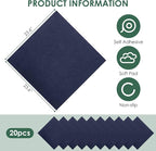 Carpet Tile 20 Pack 24” X 24” Self Adhesive Carpet Floor Tiles Anti-Slip Squares Peel and Stick Floor Tilel DIY Installation for Bedroom(Blue)