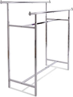 Econoco - Adjustable Double Bar Rectangular Hangrail Rack in Chrome