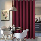 BGment Fashion Sliding Door Curtain 100 X 84 Inches, Wide Thermal Blackout Curtains Room Darkening Room Divider Window Curtain, 1 Panel, Burgundy Red, 84 Length X Wide 100