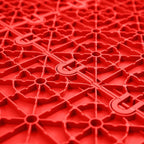 FlooringInc's Nitro 12"x12" Snap-Together Garage Flooring Tiles, Non-Slip Interlocking Plastic Floor Mat, Garage Organization & Storage, Coin Pattern, Victory Red, 12 Tiles, 12 Sq/Ft