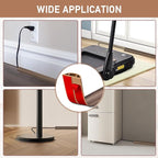Floor Cord Cover Self Adhesive Cord Hider Floor Extension Cord Covers for Floor Power Cord Protector Cable Management Prevent Cable Trips Cable Cavity 0.59" W x 0.31" H (Smoked Brown Wood, 3.3Ft)