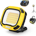 Smiling Shark Working Lights, 7500mAh Rechargeable LED Work Light 4000 Lumen 18 Light Mode Portable Magnetic Waterproof Drop Resistant Cordless Worklight Job Site Lighting for Garage Repair Camping