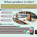 Digital Signage Display for Tabletop ,Interactive Digital Signage with Double 8 inch LCD Touch Screen and WIFI Connected,Rechargeable 23200mAh Battery,Portable Advertising Kiosk for Restaurants,Bar, Hotel ,Cafe (Black)