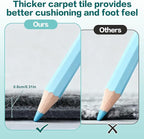 jxgzyy Commercial Carpet Tiles, 20×20 Inch, 0.31'' Padded Carpet Squares, Non-Adhesive Carpet Flooring with Textured Silicone Back, Easy DIY, Suitable for Home Theater, 16 Pcs/43.1 Sqft