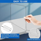 Acrylic Shelf Dividers, Clear Shelf Divider for Closet Organization 12PCS Closet Shelf Divider Closet Dividers for Shelves Shelf Organizer for Closet Shelf Organizer for Wood Closet Cabinets Separator