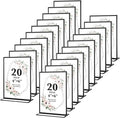 20 Pack Acrylic Sign Holders 4x6 Inch, Double Sided Vertical Stand Clear Picture Frames, Wedding Table Numbers Frames for Party, Restaurant Signs and Office Photos