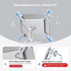 AboveTEK Universal Tablet Wall Mount, Anti-Theft iPad Mount with Locking Enclosure for 9.7"-13" Screen, Heavy-Duty Aluminum Kiosk for Business POS Display, Adjustable 360° Swivel & Tilt VESA Mount