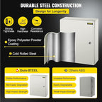 VEVOR NEMA Steel Enclosure, 20 x 16 x 6'' NEMA 4X Steel Electrical Box, IP66 Waterproof & Dustproof, Outdoor/Indoor Electrical Junction Box, with Mounting Plate