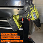 MUTUACTOR Magnetic Hooks,2PCS Large Magnetic Hooks Heavy Duty,Anti-Slip Double Magnet Hooks Garage Storage Utility Hooks for Metal Cabinet Pegboard Garage Basement Organizer