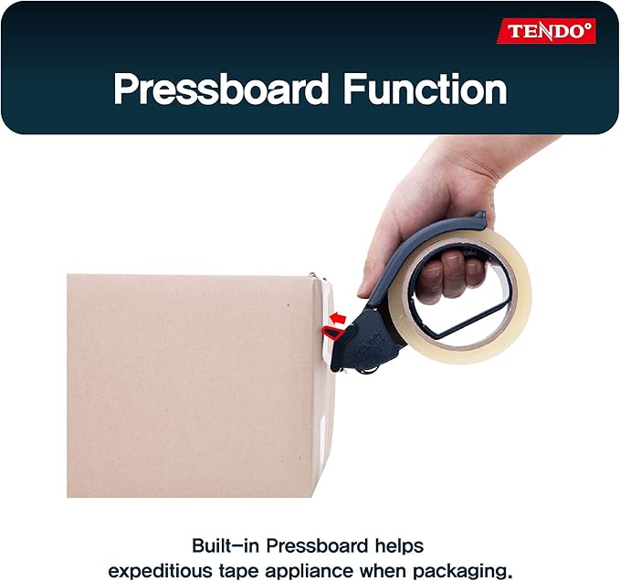 SJ-50M Navy | TENDO Basic Line | Smart Packing Tape Dispenser, Easy Cut Tape Gun, for 45~50mm Tape Width and 3" Tape core