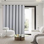 BGment Sliding Door Curtain 100 X 84 Inches, Wide Thermal Blackout Curtains Room Darkening Room Divider Window Curtain, 1 Panel, Light Grey, 84 Length X Wide 100