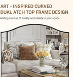 ANDY STAR Brushed Nickel Bathroom Mirror, 22"x30" Scalloped Wall Mirror in Stainless Steel Metal Frame, Unique Vanity Mirror with Modern Curved Edge Design, Ideal for Bathroom, Bedroom, Entryway
