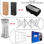 Custom Pop Up Display Trade Show Backdrop with Stand 7.5 x 15 FT Large Tension Fabric Backdrop Display Portable Tradeshow Booth Display Banner for Business,Campuses, Weddings, Corporate
