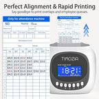Time Clocks for Employees Small Business, Auto-Align Time Clock, 6 Punches per Day | Clock in Time Machine for Employees with 1 Ink Ribbon(Inside) and 50 Time Cards