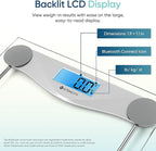 Etekcity Bathroom Scale for Body Weight and BMI, Upgraded Bluetooth Digital Scale, Large Blue LCD Backlight Display, High Precision Measurements, 400 Pounds