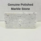 Genuine Marble Trophy Base – Polished Beveled Display Stand with Center Hole, 3/4" Thick, Multiple Sizes for Awards, Crafts & 3D Prints (White Marble, 2x4 inch)