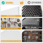 Peg Board, 2 Pack Metal Pegboard Panels White Pegboards Wall Organizer with Frame Large Heavy Duty Peg Board with Hooks for Walls Home, Garage Tool Storage, Office, Craft Room, Kitchen 24”×16”